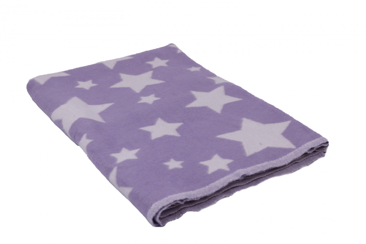 Детское одеяло Звезды цвет: сиреневый Теплое (100х140 см), размер 100х140 см